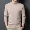 Fengxun Men's Premium Merino Wool Blend Half-High Collar Sweater