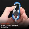 2 Pcs Men’S Car Keychains Double Ring Design, High-Elasticity Buckle