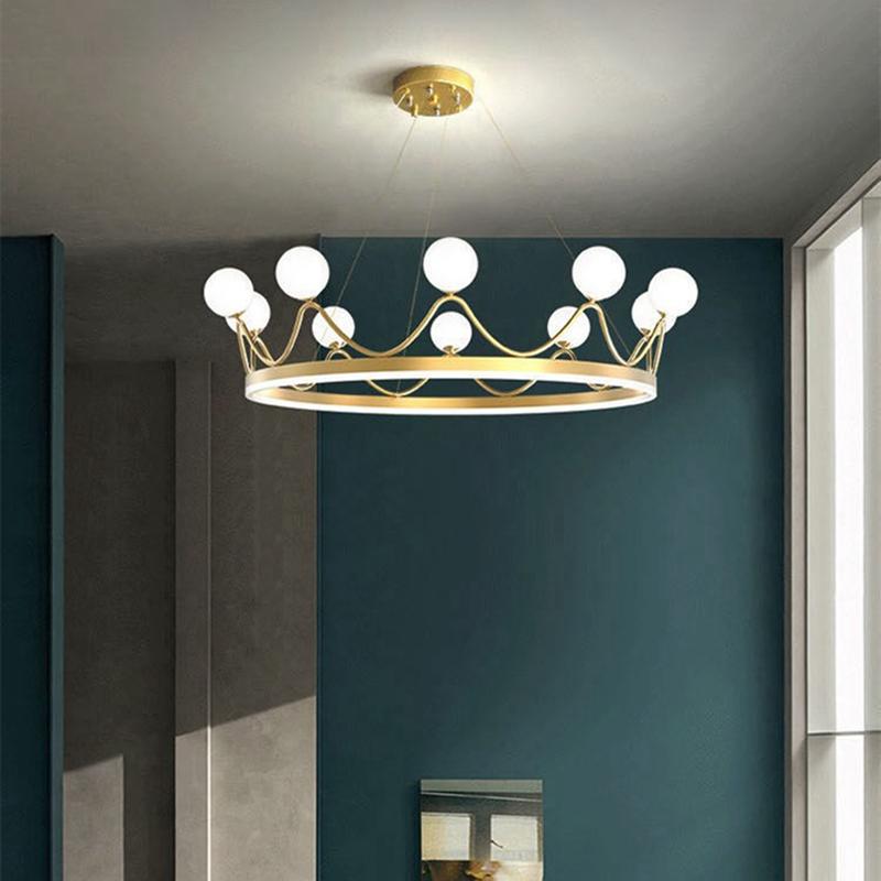 2024 New Modern Chandelier Crown Design LED Ceiling Lamp Creative Lighting for Living Room Bedroom Kids Luxury Lustres 220V 110V