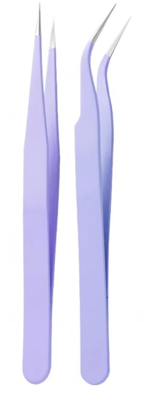 

Precision Tweezers Set of Stainless for DIY Handmade False Plastic Model Tsumami Zaiku 2, Steel, Crafts, Projects, Eyelashes, Tools, (Purple)