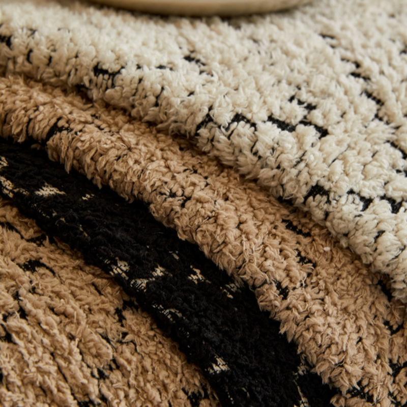 Simple Ripple Plush Sofa Cushion Home Living Room Decoration Anti Slip Backrest Towel Modern Fashion All Inclusive Quilted Universal Sofa Cover