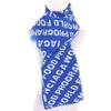 Excellent BALENCIAGA Scarf Large Jacquard Logo Blue White Wool Women 612960 Used