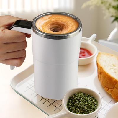 Yousheng Automatic Stirring Coffee Mug with Lid Electric Self-Mixing Cup 380ml Portable Protein Powder Shaker for Office Car Home Gym