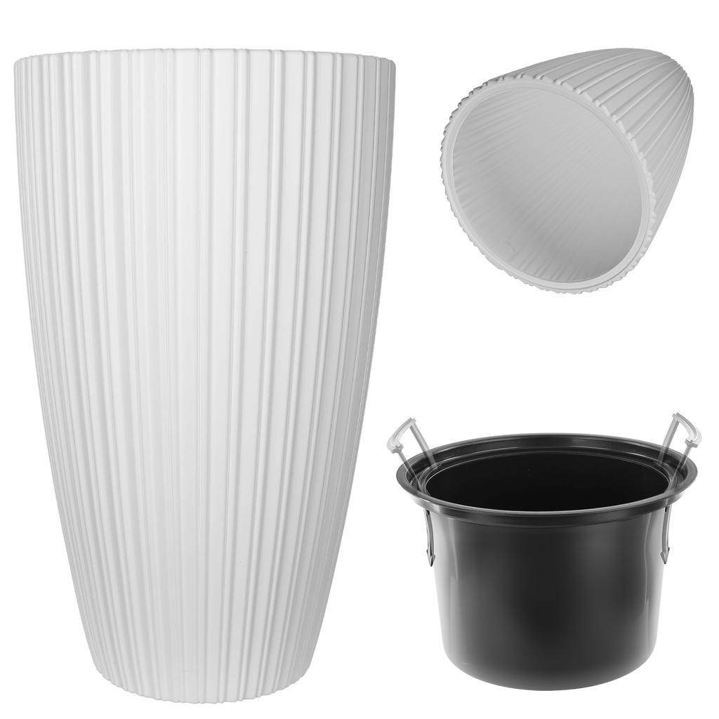 KADAX Flower Pot Planter 30cm Cover with Insert Flower Stand Plastic