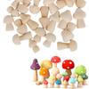 30 st Ofärdig Träsvamp eller 20 st Mini Docka för Konst och Hantverk DIY-projekt Barn Födelsedag Julklappar Måla Trä