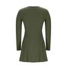 Women's Fashion Casual Color V-neck Long-sleeve A-line Dress