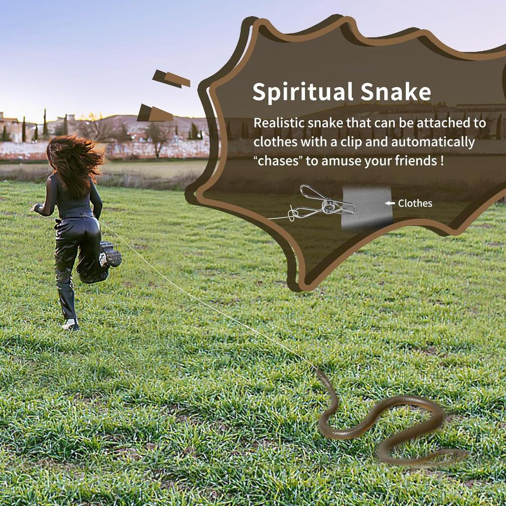 Snake Prank With String Clip Funny Large Realistic Rubber Snake Prank With String And Clip Rubber Fake Snake Model Fashion