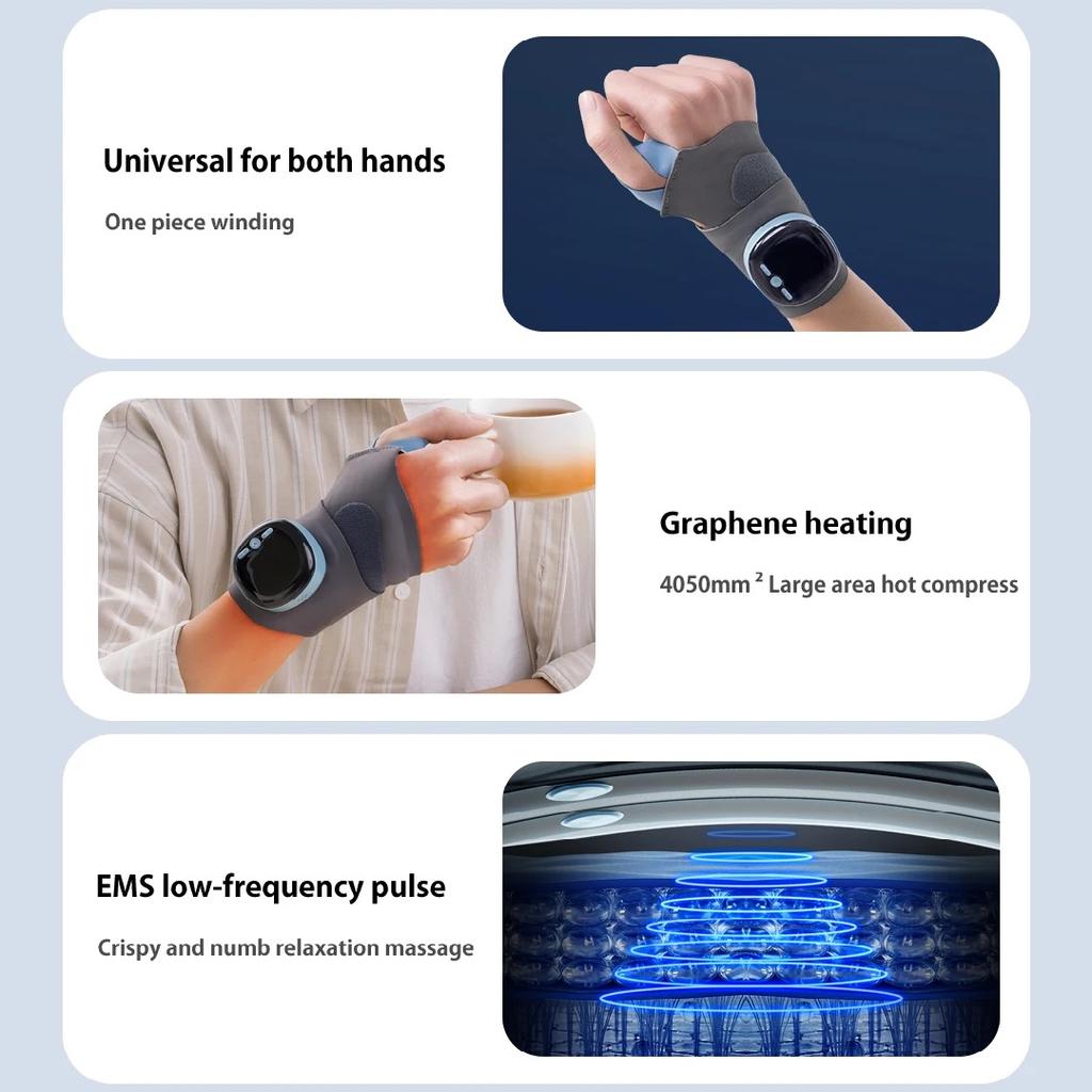Intelligent Tendon Sheath Hand Heating Wrist Guard, Breathable Hot Compress, Detachable Hand Massage Protector