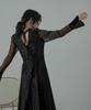 Niana Geometric Party Wedding Black Size S Back-Open Dress, Dress, Dress, Lace,