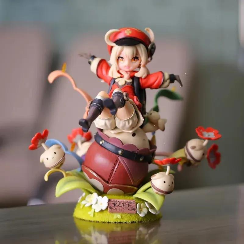 18cm Game Genshin Impact Klee PVC Anime Action Figure Kawaii Car Desktop Decoration Statue Collectible Ornament Model Toys Gifts