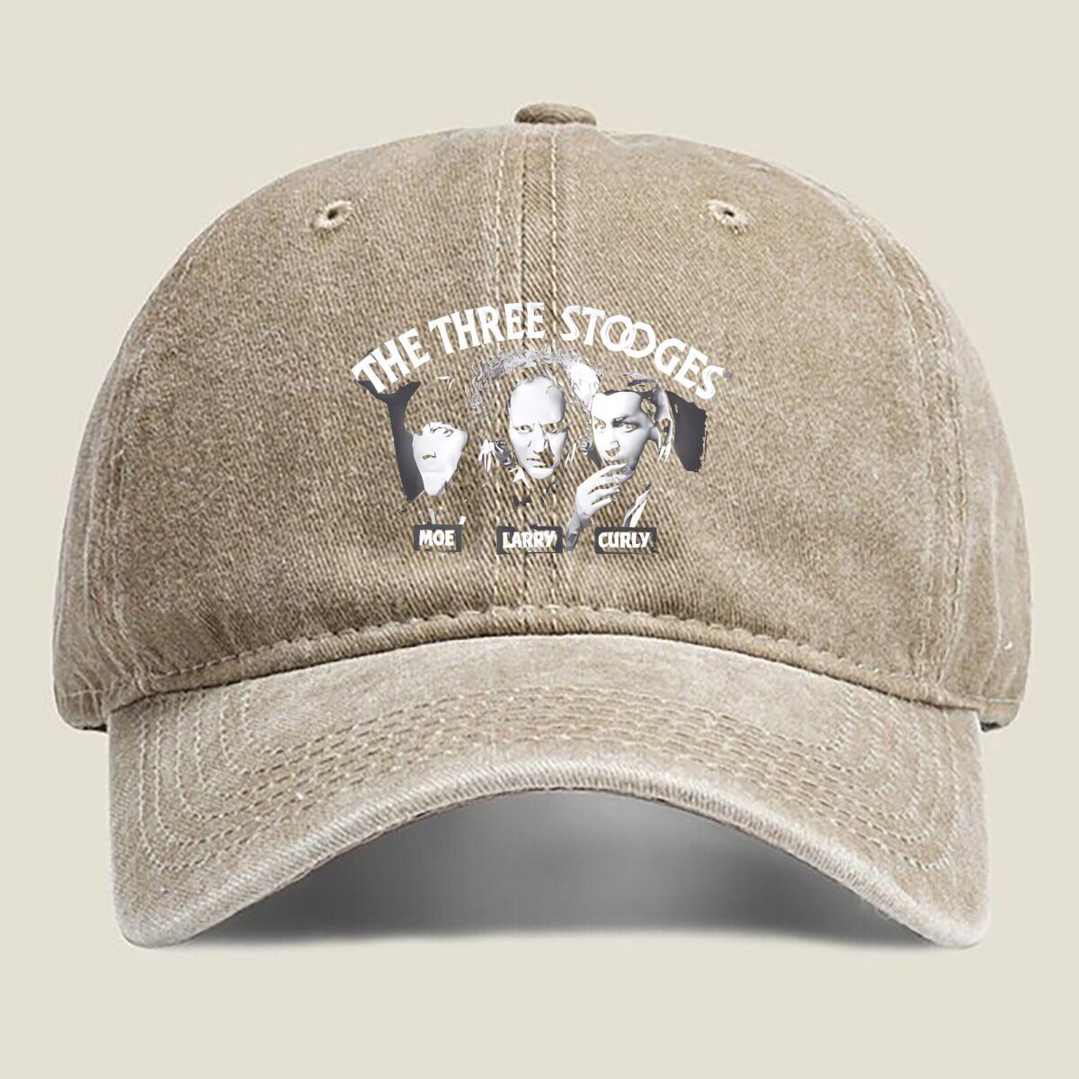 The Three Stooges Comic Fashion Washed Baseball Cap Outdoor For Womens Unisex Female Beach Dad Hat Hip Hop One Size хаки