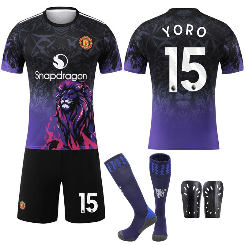 2526 Blue Purple Lion Pattern No. 17 Ganacho 16 Yadma Red Devils Special Commemorative Edition Football Suit Set