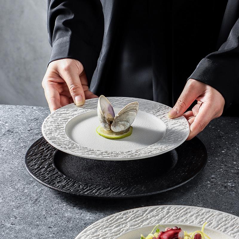 Talíř na steak Západní talíř Domácí snídaňový talíř Plochý Hotelové nádobí Keramický talíř Prémiový