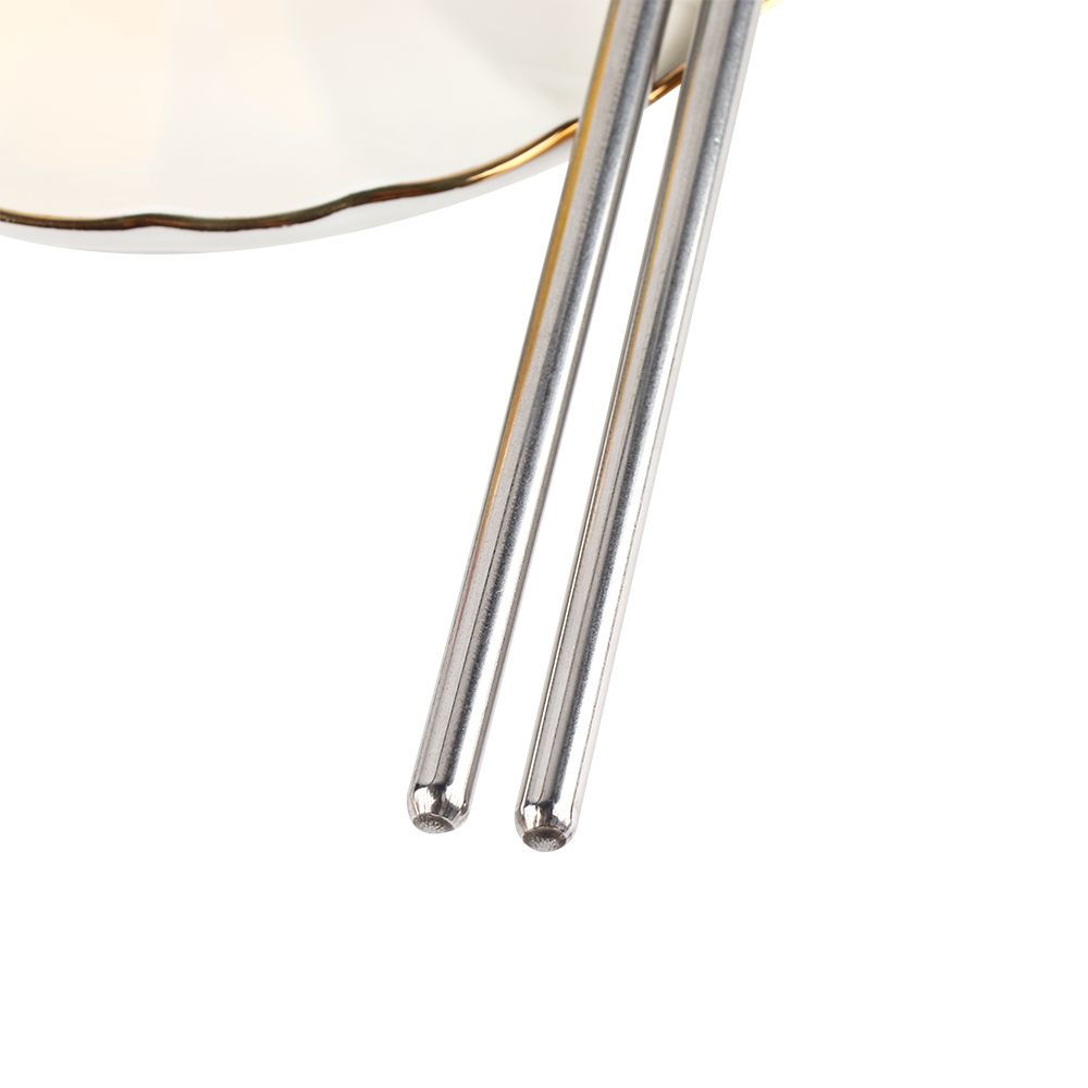 Practical Tableware Hollow Non-slip Chop Stick Stainless Steel Chopstick