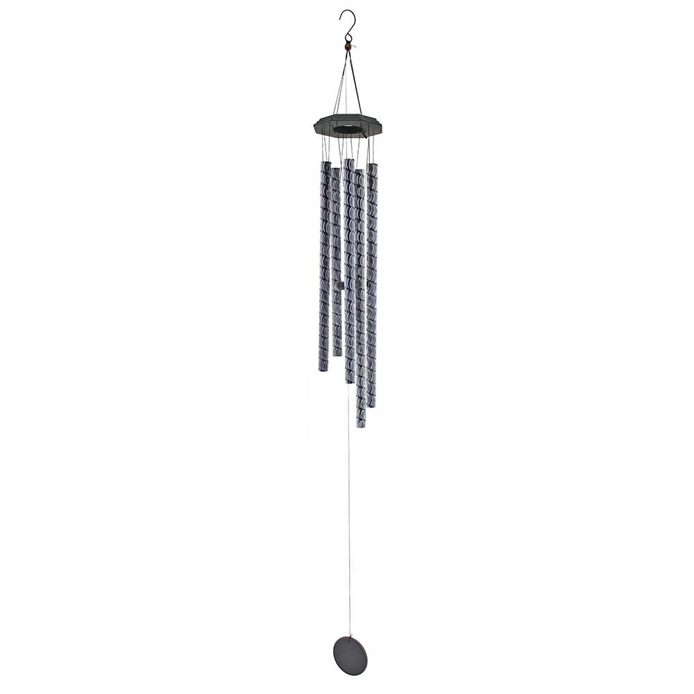 Large Outdoor 50-inch Tuned Iron Wind Chime Deep Resonance Beautiful Tones Holiday Theme Glossy Finish Hanging Garden Indoor