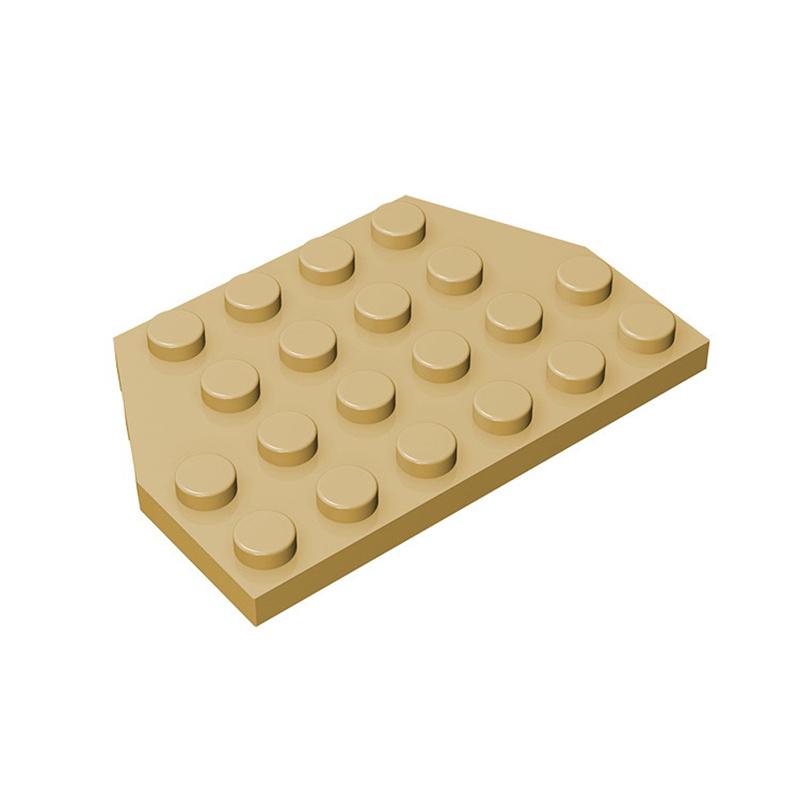 10PCS 32059 MOC compatible assemblies wedge plate particles 4x6 cut corners building blocks parts toys and 10PCS бежевый