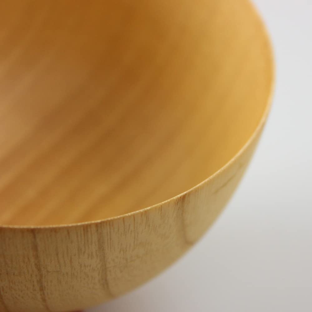 Fujishiro Kogei Wooden Soup Bowl, Dishwasher Safe, Nanotechno Glass Coating (Yamato Style)