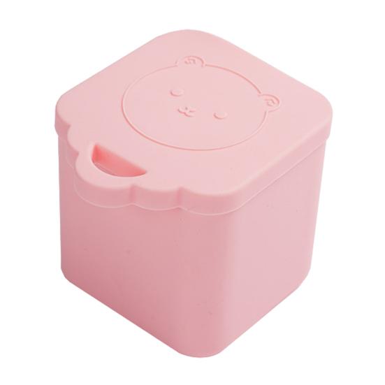 Silicone Bear Bunny Dips Containers Salad Dressing Container Condiment Snacking Box with Lids Food Safe Lunchbox Organizer for Kids