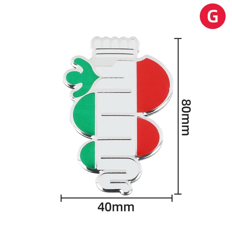 Green Four-leaf Clover Logo Decal for Alfa Romeo 147 156 166 159 Mito Giulietta Giulia Spider Car Side Fender Body Badge Sticker