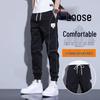 Men's Trendy Black Cargo Jogger Pants - Versatile and Stylish Autumn Casuals