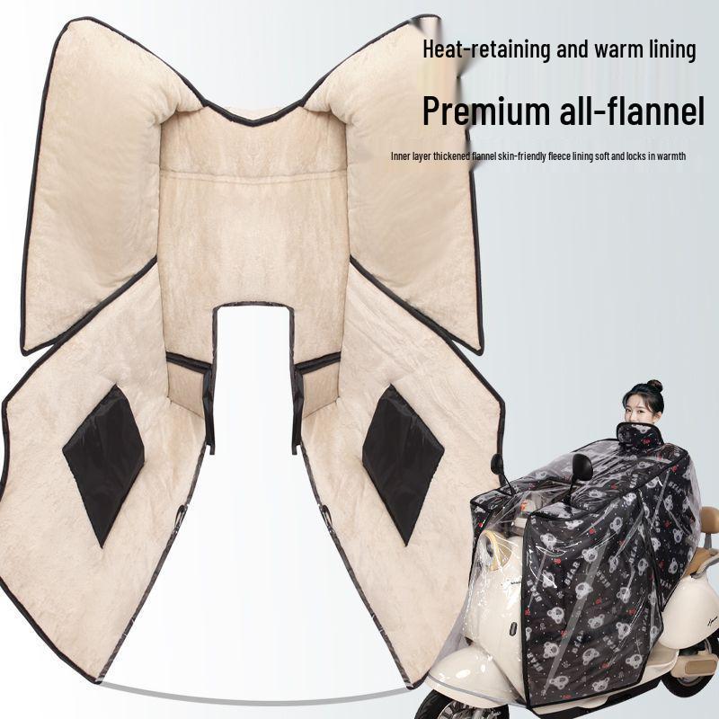 Windproof Winter Sunshade for Electric Cars & Motorcycles - Waterproof, Thickened Fleece, Enlarged Coverage Oxford Cloth