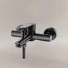 Stainless Steel 304 Contemporary Matte Black Dual Outlet Water Hotel-Grade Wall Mounted Shower Bathtub Mixer Faucet Tap