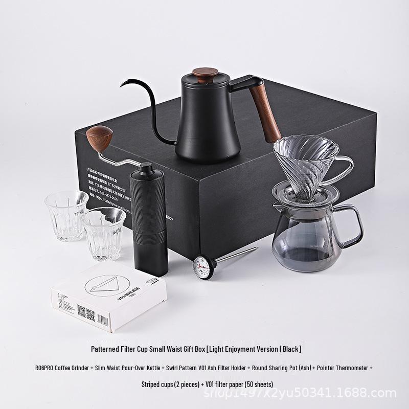 Pour-Over Coffee Set with Manual Grinder - Gift Box
