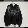 Europe Beautiful Women Loose Personality Street Eagle Print Zipper Cardigan Hooded Trendy Sweater Jacket Wholesale