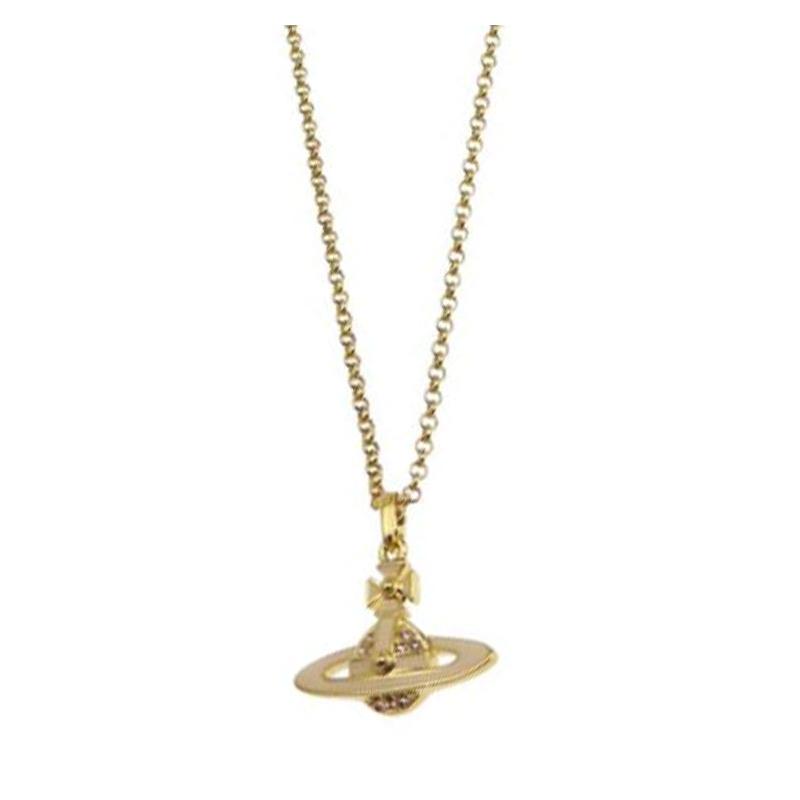 Vivienne Westwood Neil Saturn Design Pendant Metal Necklace Women s Gold/Beige 6302039p02r516 золотой