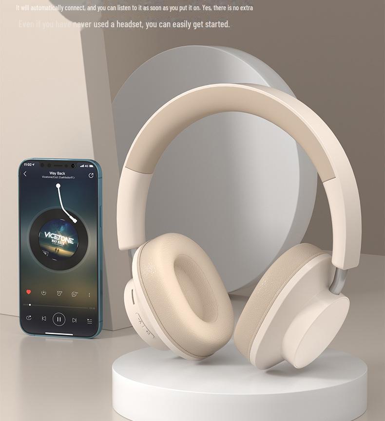 DR80 Wireless Bluetooth Headset: Silicone, Long Battery Life, Head-Mounted, Ideal for Gaming and Calls