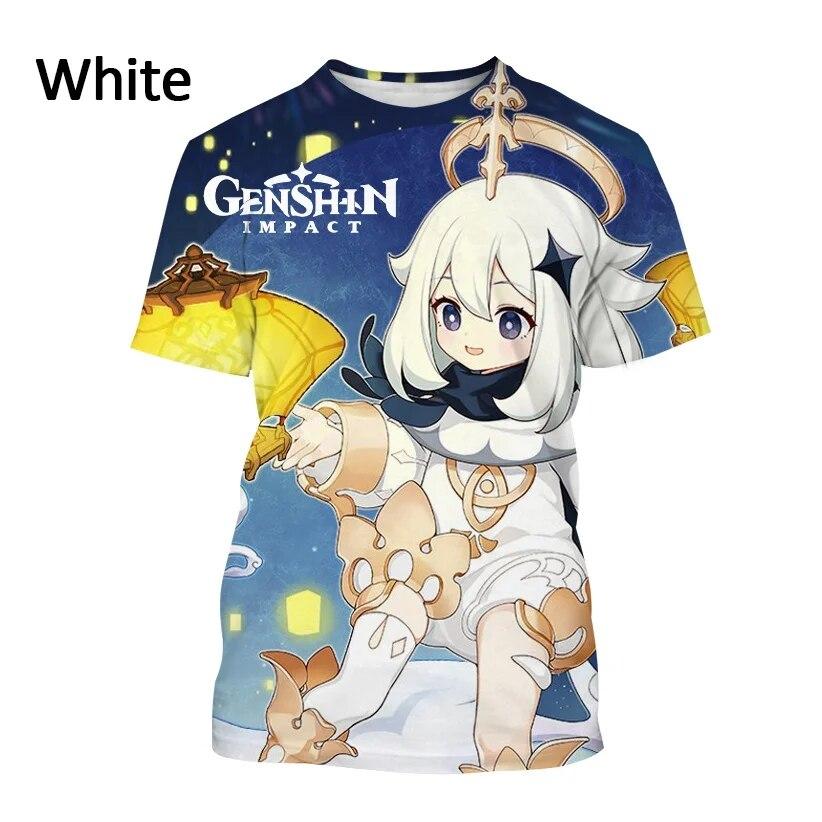 

Genshin Impact 3d футболка с принтом аниме личность круглый вырез унисекс Повседневная мода топ с короткими рукавами XXS