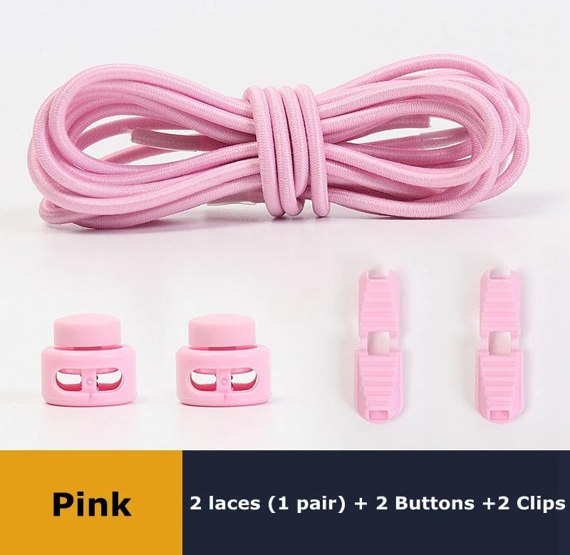 No Tie Shoe Laces Suitable for All Shoes Round Spring Lock Elastic Shoelaces Quick Wear in 1 Second Hiking Sports Lazy Shoelace