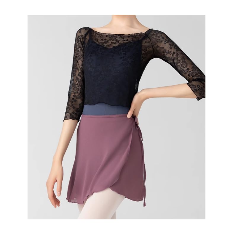 ProDance U-Shaped 3/4 Sleeve Mesh Top for Ballet, Adults, Long Sleeves, Perfect for Lessons, Long Sleeves, Warmer, Warm, Affordable, Ballet Supplies,