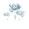 Large 110*180cm Nordic Blue Flower Wall Sticker Self Adhesive Painting for Bedroom Sofa Living Room Background Wall Decoration Home Decor