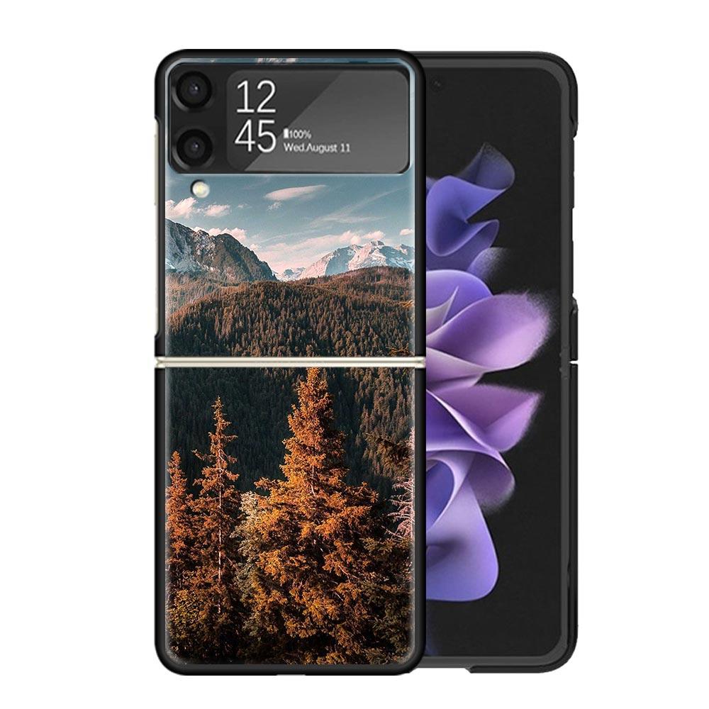 Mountain Peak Forest Cases For Samsung Galaxy Z Flip 4 5 6 7 3 Z Flip7 Flip6 Flip4 Flip5 Flip3 5G Hard Shockproof Fundas Cover G