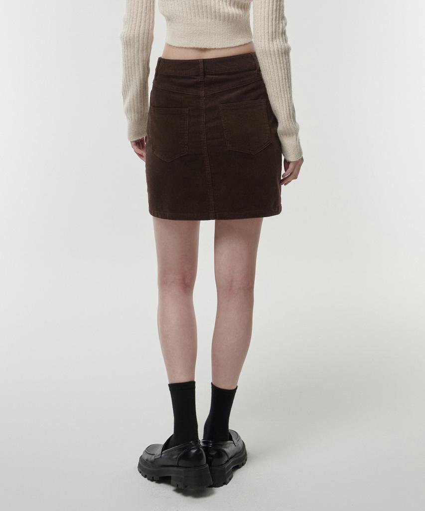 Musinsa Standard Woman Women'S Corduroy Mini Skirt [Brown]
