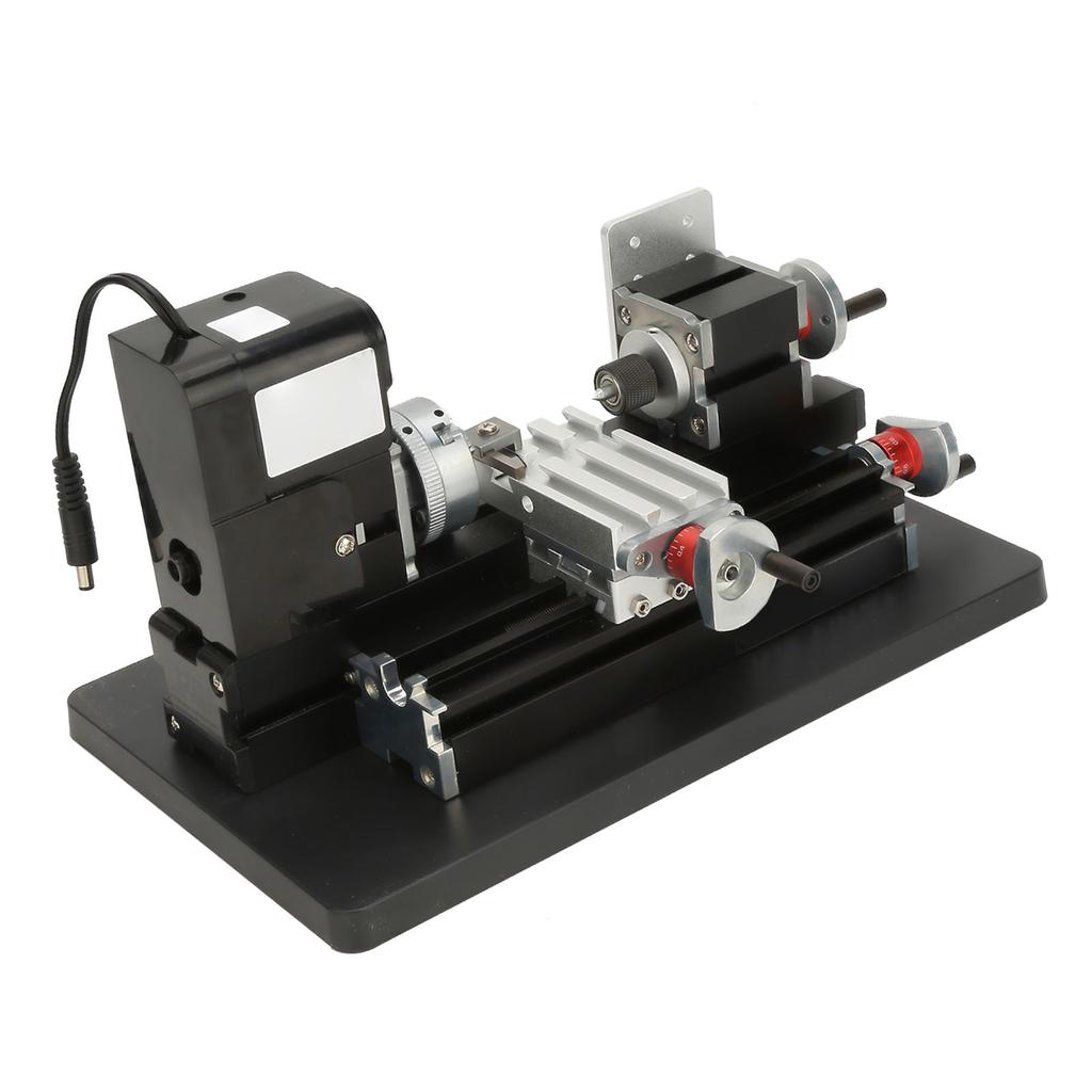 Miniature Lathe 24W Alloy 20,000 RPM Mini Benchtop Wood Lathe Machine for Woodworking