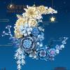 Non-Toxic Creative Moon Flowers Building Blocks Home Decoration Romantic Bouquet Moc Bricks Wall Decor Eternal Plant Children Friend Kid Gifts