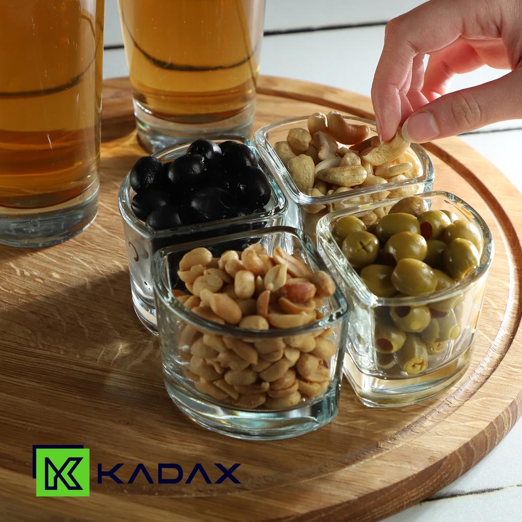 KADAX miseczki Salaterki Szklane Na Przekąski Sos Dip Zestaw