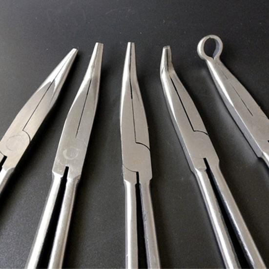 11inch Extra Long Nose Pliers O-shape Straight 25/45/90 Degree Bent Tip Tool