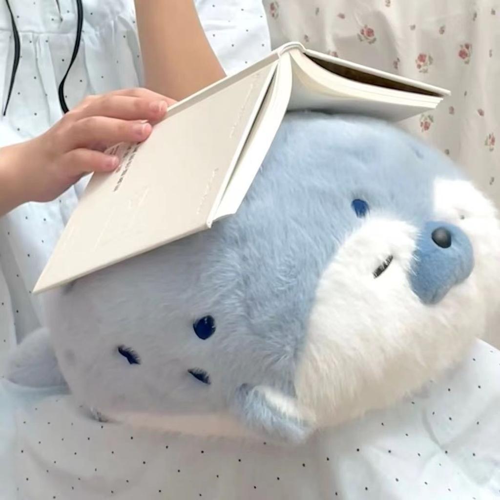 Seal Plush Toy Cute Sleeping Sea Otter Doll Holding Super Soft Doll Birthday Gift