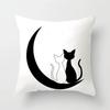 Abstract Black Cat Pattern Pillowcase Office Living Room Home Pillowcase Car Ornaments