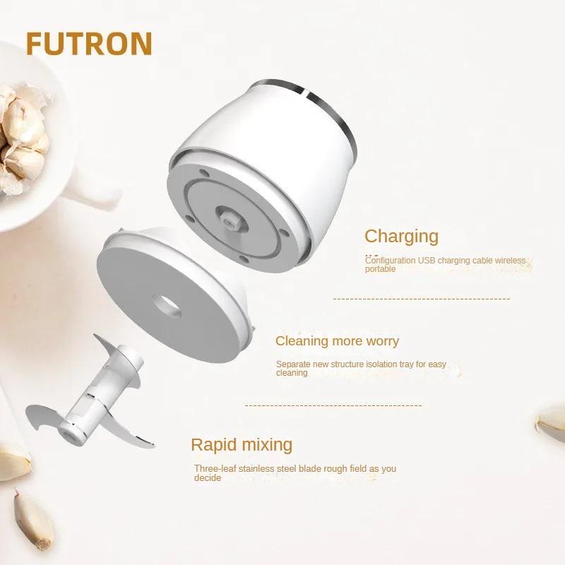 Portable Cordless Electric Food Chopper 350ML USB Rechargeable Mini Garlic Meat Vegetable Grinder for Outdoor Picnic Camping Kitchen Cooking