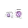 2Pcs/Set Trendy Sparkling Acrylic Rhinestone Open Ring For Women Personalized Geometric Chunky Finger Ring Jewelry Gift
