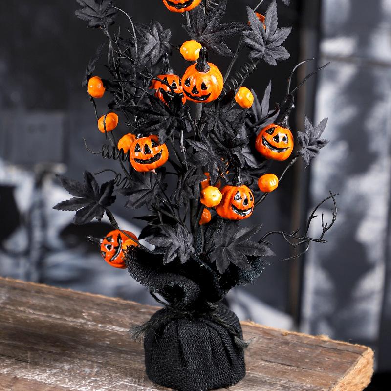 Halloween Decorations, Instagram Style, Scary Pumpkins, Maple Leaf Decorated Trees, Home Party Ornaments, Party Decoration Supplies