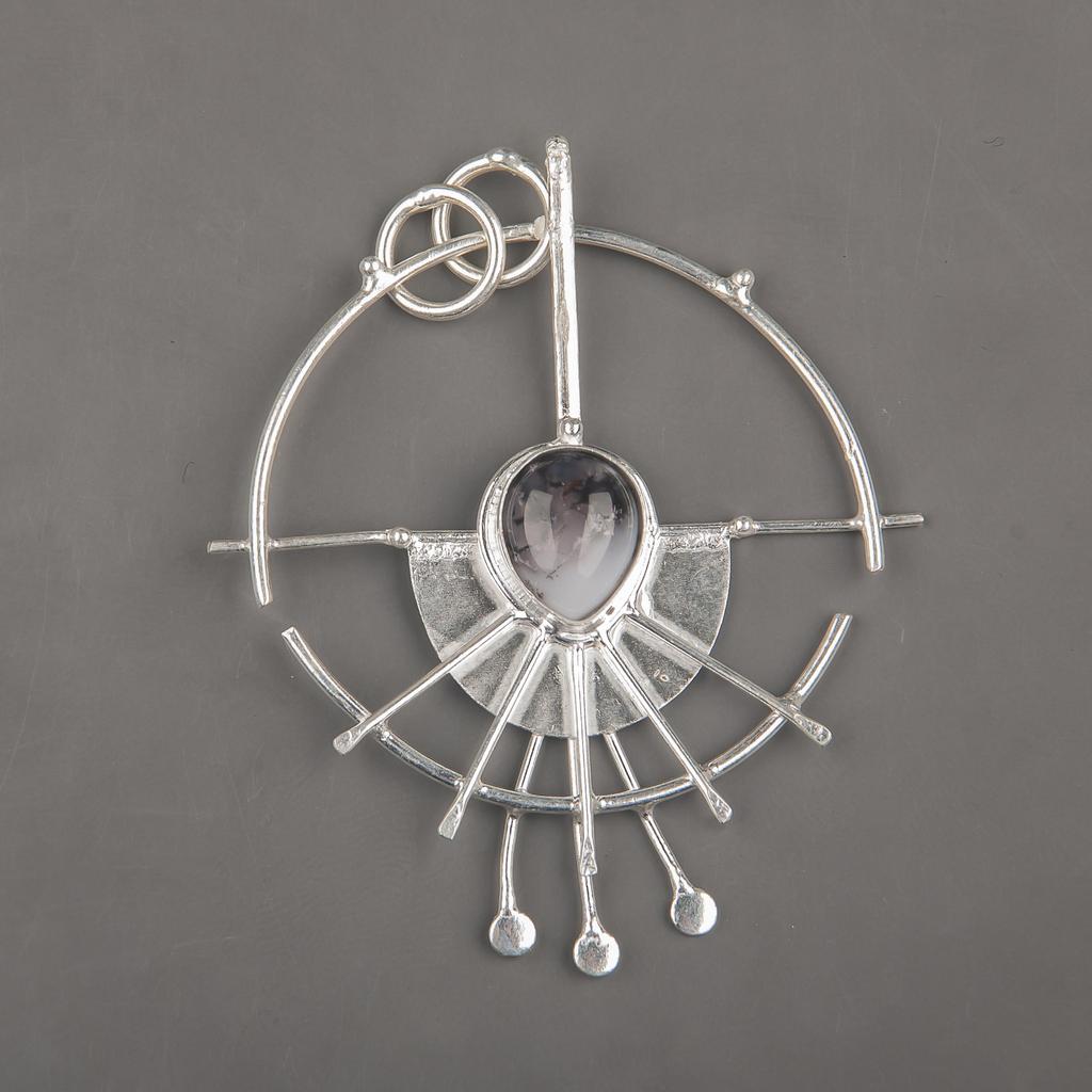 Dendrite Opal 925 Solid Sterling Silver Pendant, Handmade Gemstone Jewelry Pendant Gift For Birthday