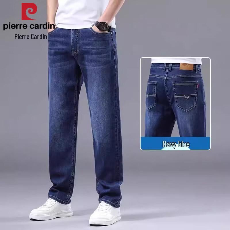 Pierre Cardin Men s Loose Straight Thin Summer Denim Jeans 34