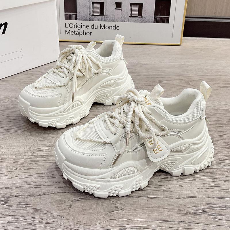 Platform Dad Shoes Women's 2025 New Popular Muffin Shoes Children's Shoes Versatile Pink Non-slip Women's Sneakers