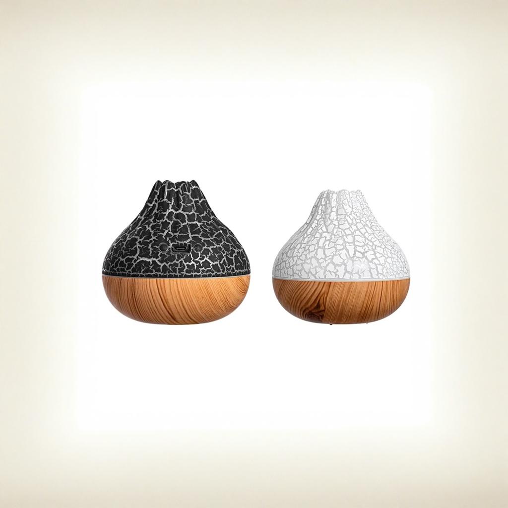 Volcano Humidifier USB Simulation Flame 7 Color Light for Bedroom
