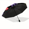 1pc Ghost Party Automatic Open/close Umbrella, 8-Rib Sturdy Structure, Portable Travel Umbrella, Parties, Everyday Use, Outdoor Accessory, A